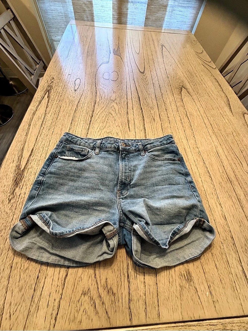 Old Navy High-Waisted O.G. Straight Jean Shorts Blue Size 12